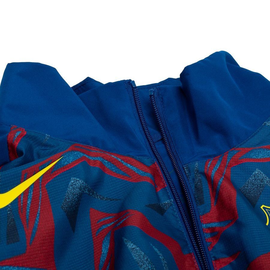 Barcelona Track Jacket Starting 5 Woven GX 4th - Gym Blue/Opti Yellow - Men's-SoccerKits Hub | Buy Soccer Jerseys Online