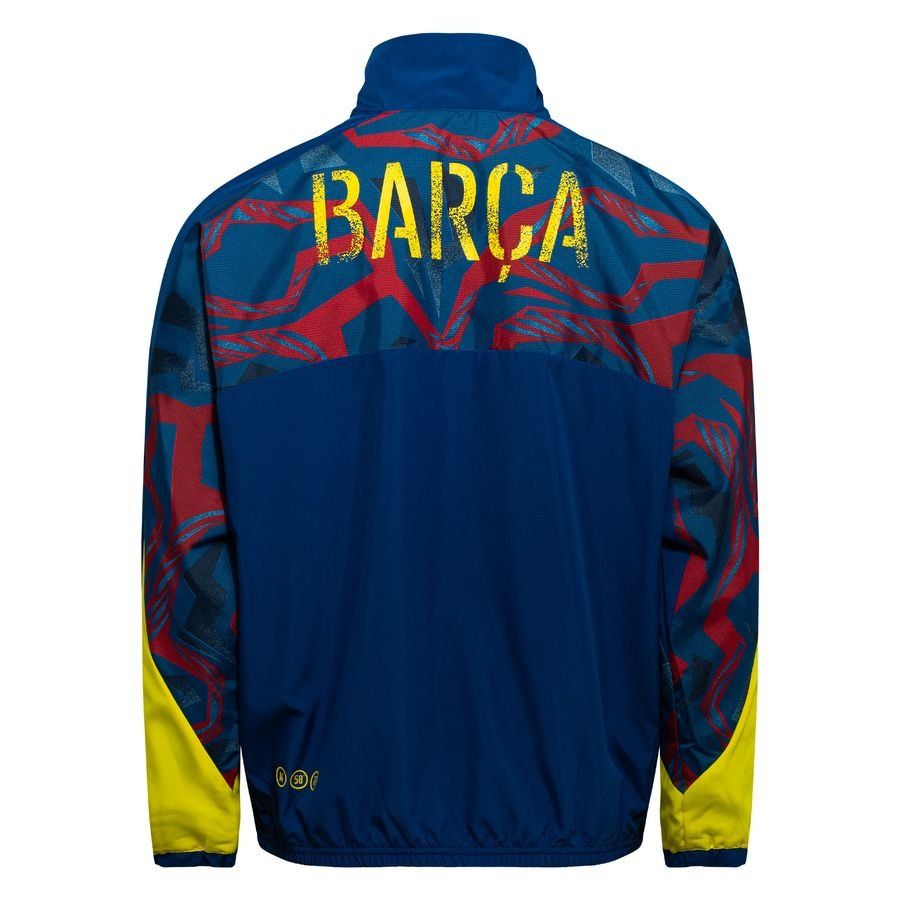 Barcelona Track Jacket Starting 5 Woven GX 4th - Gym Blue/Opti Yellow - Men's-SoccerKits Hub | Buy Soccer Jerseys Online