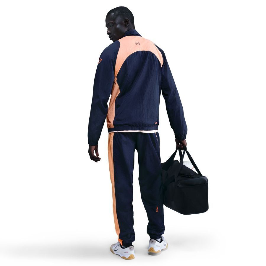 Barcelona Track Jacket T90 Woven GX 3rd - Midnight Navy/Bright Mango - Men's-SoccerKits Hub | Buy Soccer Jerseys Online