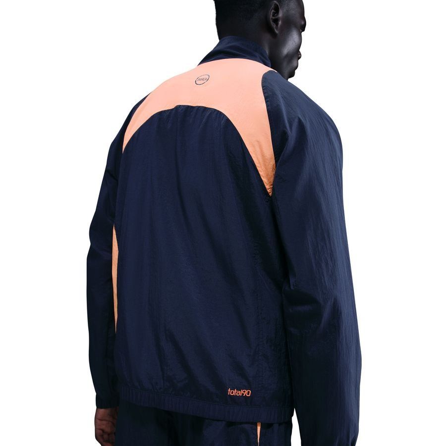 Barcelona Track Jacket T90 Woven GX 3rd - Midnight Navy/Bright Mango - Men's-SoccerKits Hub | Buy Soccer Jerseys Online