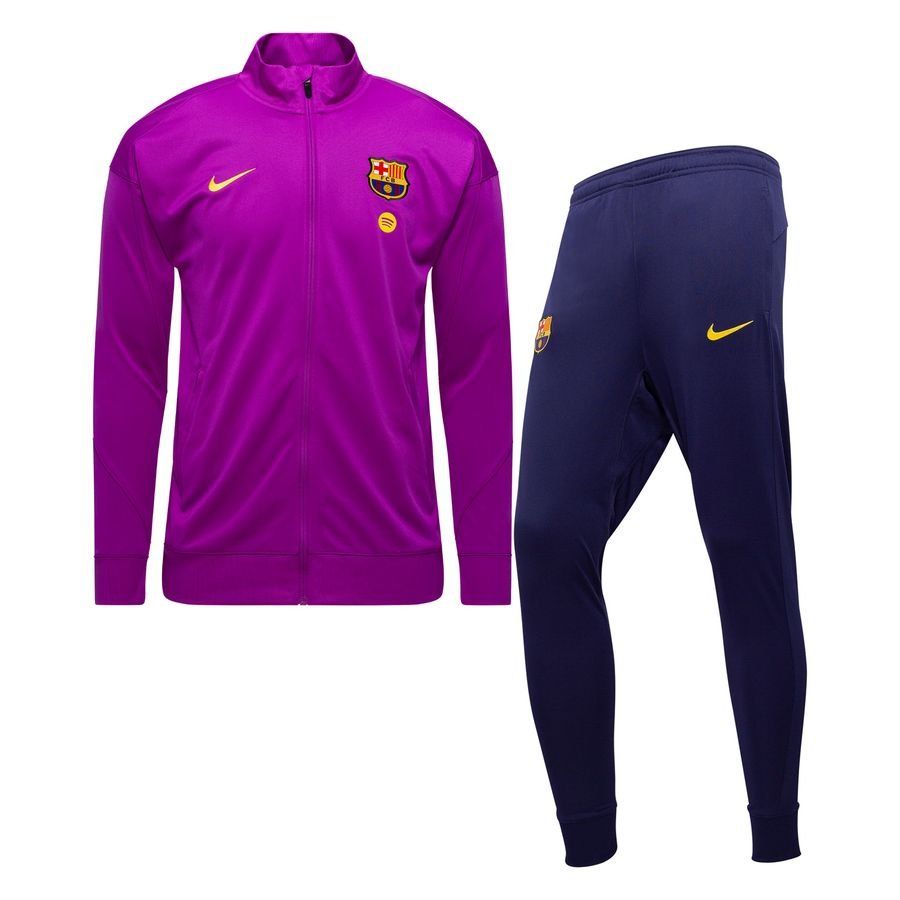 Barcelona Tracksuit Dri-FIT Strike - Vivid Purple/Midwest Gold - Men's-SoccerKits Hub | Buy Soccer Jerseys Online