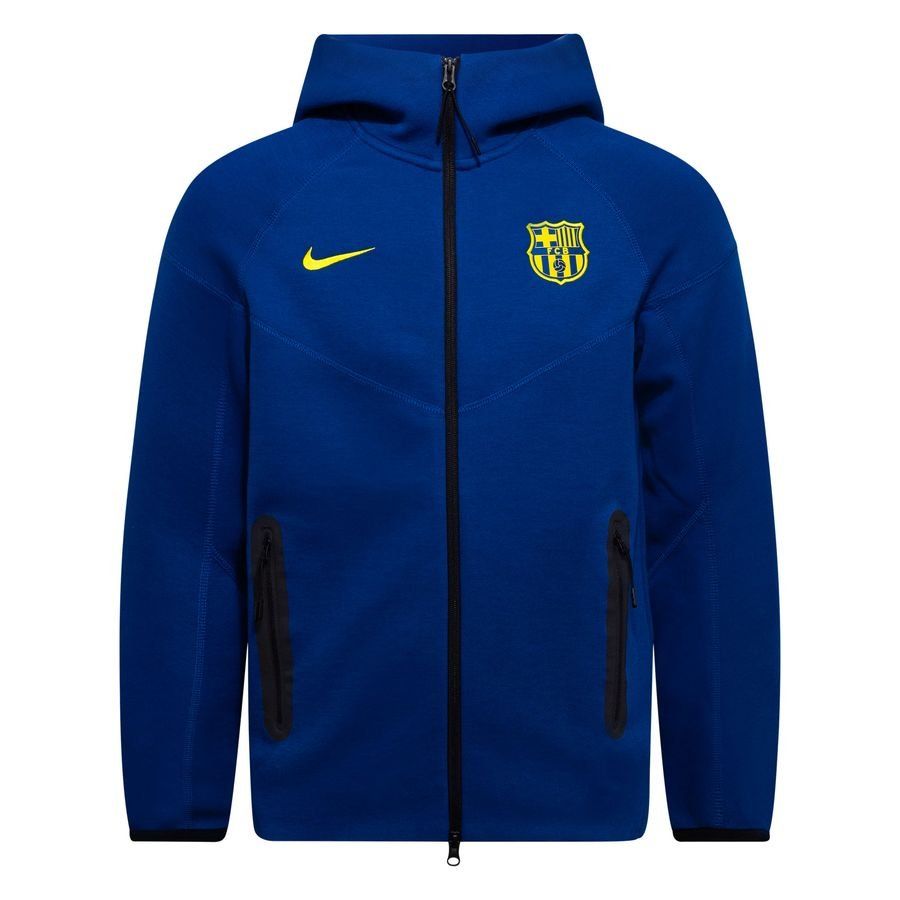 Barcelona Training Jacket Tech Fleece FZ Windrunner 4th - Gym Blue/Opti Yellow - Men's-SoccerKits Hub | Buy Soccer Jerseys Online