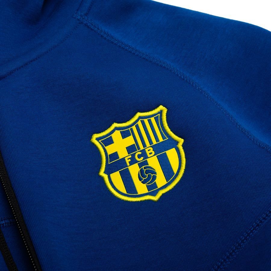 Barcelona Training Jacket Tech Fleece FZ Windrunner 4th - Gym Blue/Opti Yellow - Men's-SoccerKits Hub | Buy Soccer Jerseys Online