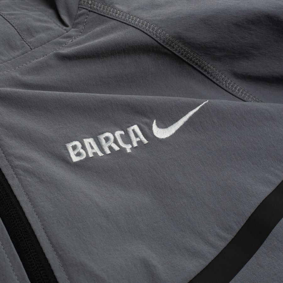 Barcelona Training Jacket Tech Woven Windrunner FZ - Smoke Grey - Men's-SoccerKits Hub | Buy Soccer Jerseys Online