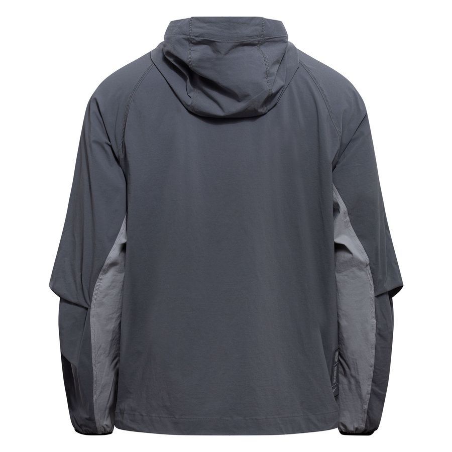 Barcelona Training Jacket Tech Woven Windrunner FZ - Smoke Grey - Men's-SoccerKits Hub | Buy Soccer Jerseys Online