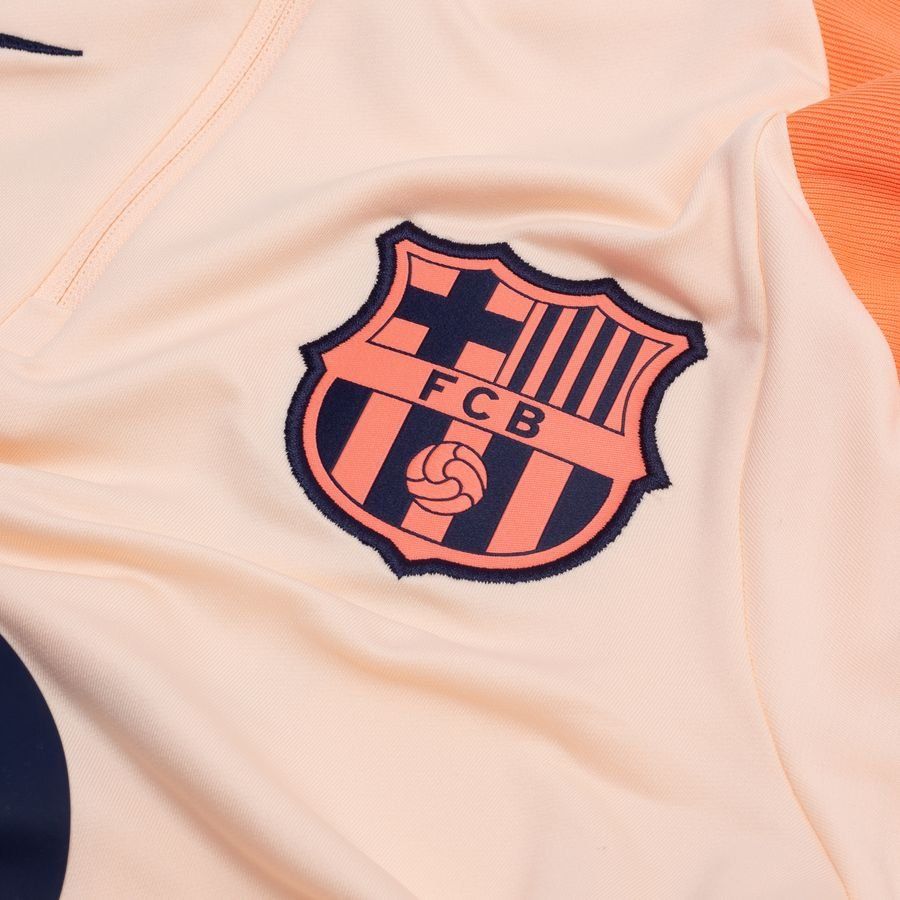 Barcelona Training Shirt Dri-FIT Strike Drill 3rd - Crimson Tint/Bright Mango/Midnight Navy - Men's-SoccerKits Hub | Buy Soccer Jerseys Online