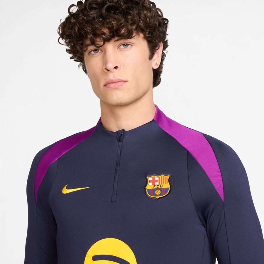 Barcelona Training Shirt Dri-FIT Strike Drill - Imperial Purple/Midwest Gold - Men's-SoccerKits Hub | Buy Soccer Jerseys Online