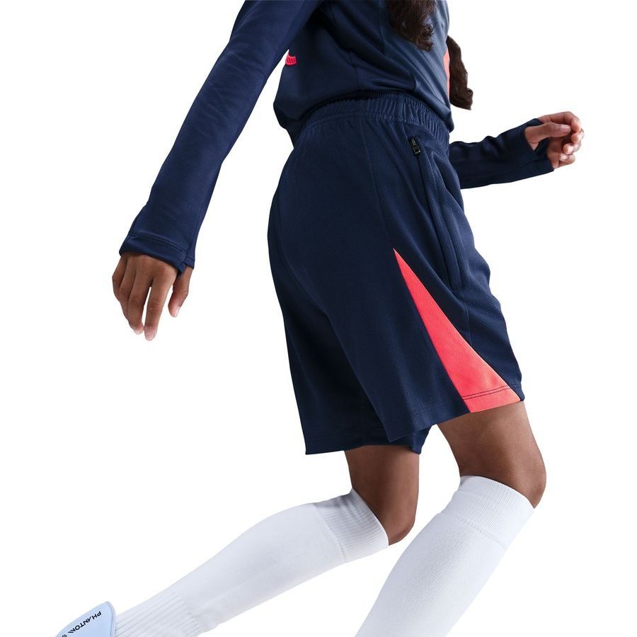 Barcelona Training Shorts Dri-FIT Strike 3rd - Midnight Navy/Bright Mango Kids-SoccerKits Hub | Buy Soccer Jerseys Online