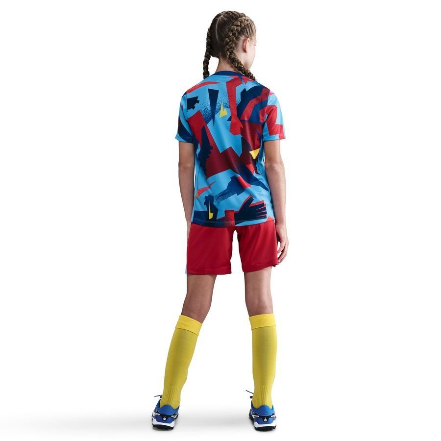 Barcelona Training T-Shirt Dri-FIT Academy Pro Pre Match 4th - University Blue/Opti Yellow Kids-SoccerKits Hub | Buy Soccer Jerseys Online