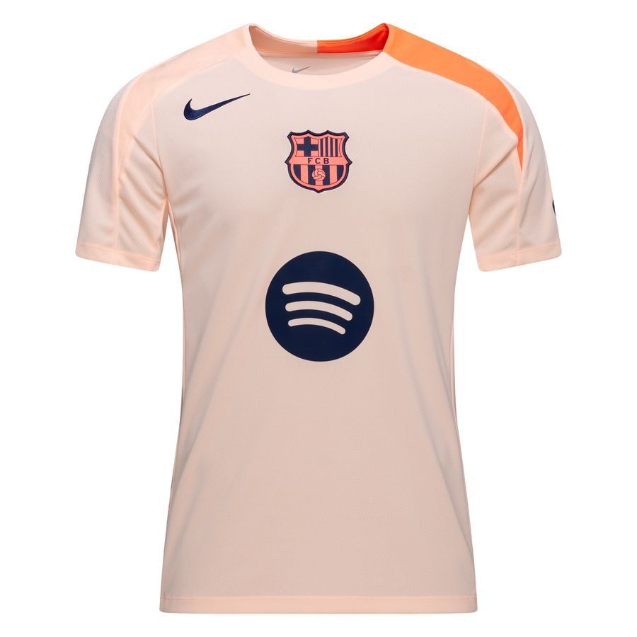 Barcelona Training T-Shirt Dri-FIT Strike 3rd - Crimson Tint/Midnight Navy - Men's-SoccerKits Hub | Buy Soccer Jerseys Online