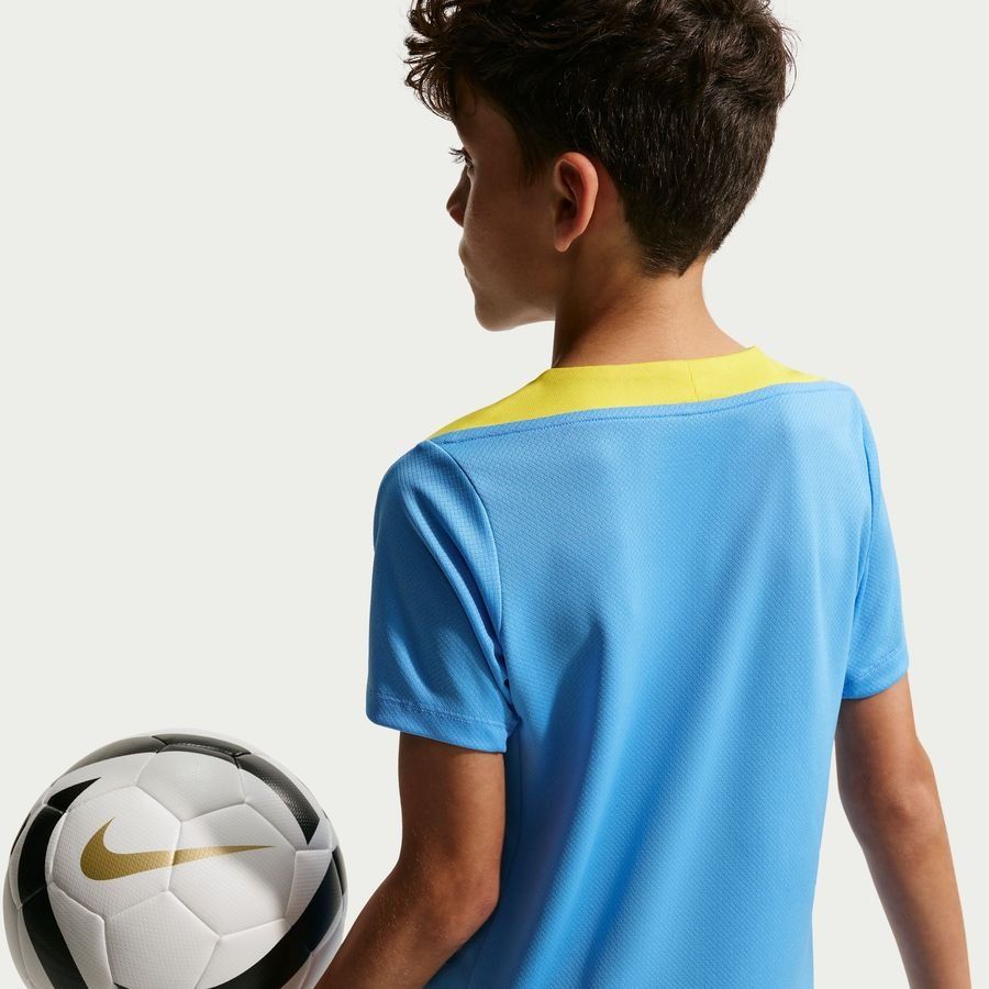 Barcelona Training T-Shirt Dri-FIT Strike - University Blue/Opti Yellow Kids-SoccerKits Hub | Buy Soccer Jerseys Online