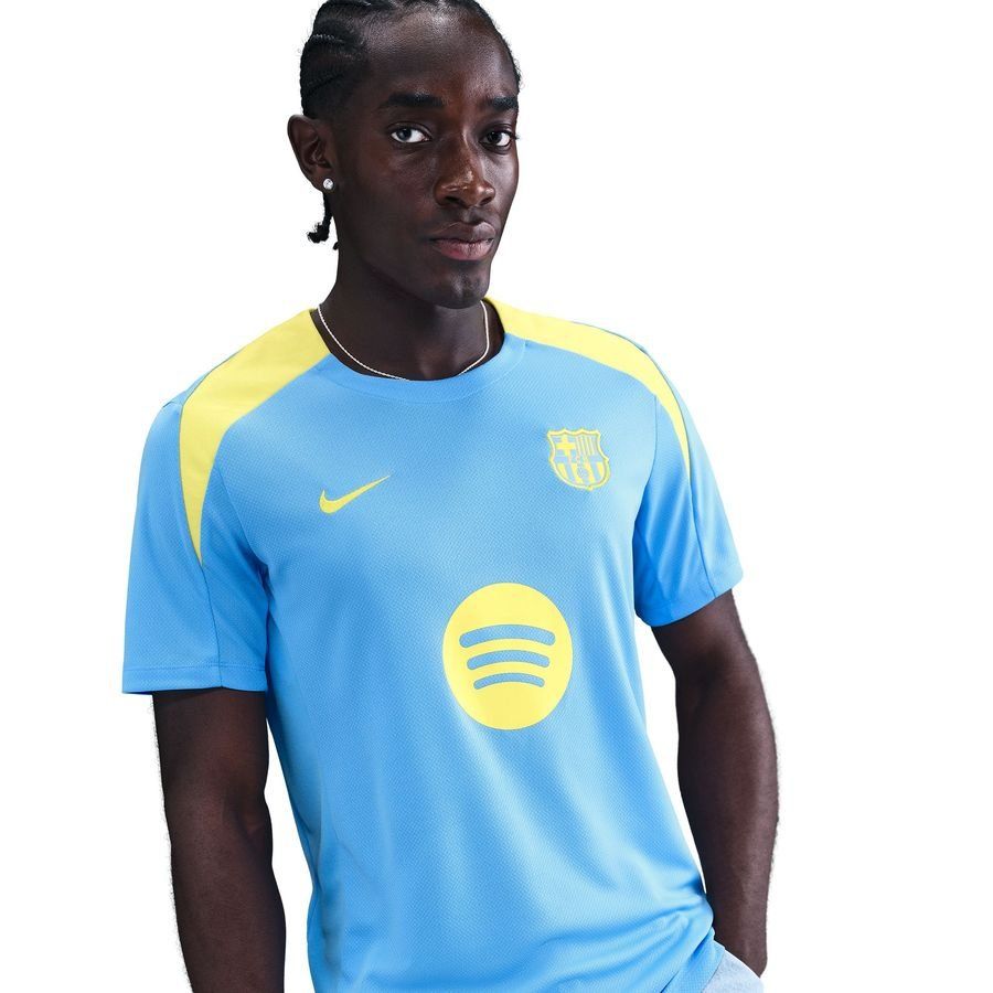 Barcelona Training T-Shirt Dri-FIT Strike - University Blue/Opti Yellow - Men's-SoccerKits Hub | Buy Soccer Jerseys Online