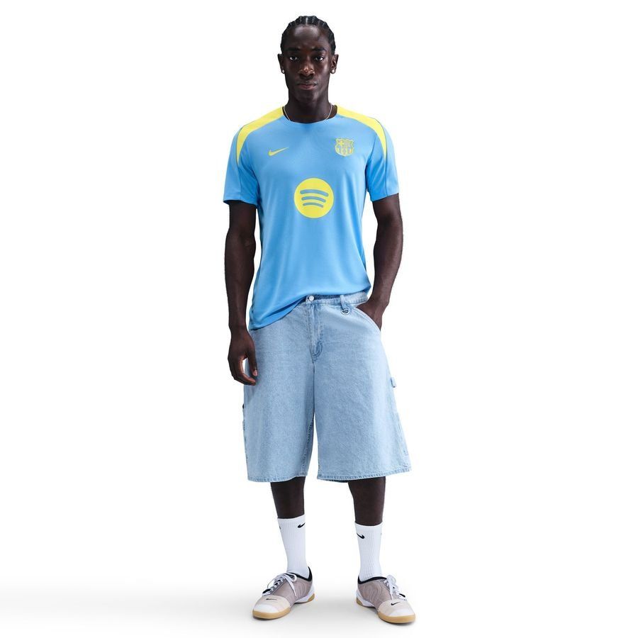 Barcelona Training T-Shirt Dri-FIT Strike - University Blue/Opti Yellow - Men's-SoccerKits Hub | Buy Soccer Jerseys Online