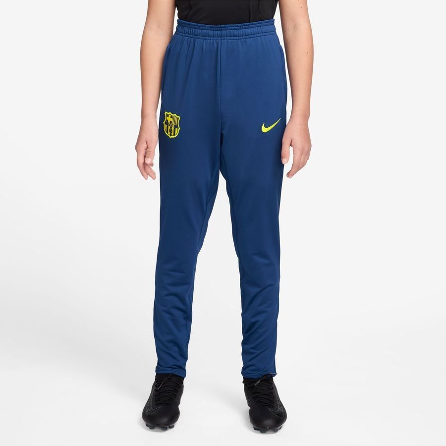 Barcelona Training Trousers Dri-FIT Strike KPZ - Gym Blue/Opti Yellow Kids-SoccerKits Hub | Buy Soccer Jerseys Online