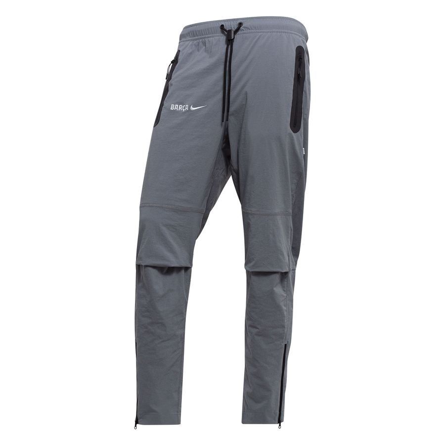 Barcelona Training Trousers Tech Woven - Smoke Grey - Men's-SoccerKits Hub | Buy Soccer Jerseys Online