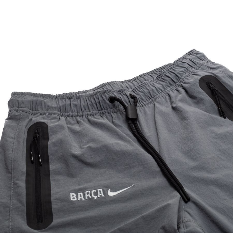 Barcelona Training Trousers Tech Woven - Smoke Grey - Men's-SoccerKits Hub | Buy Soccer Jerseys Online