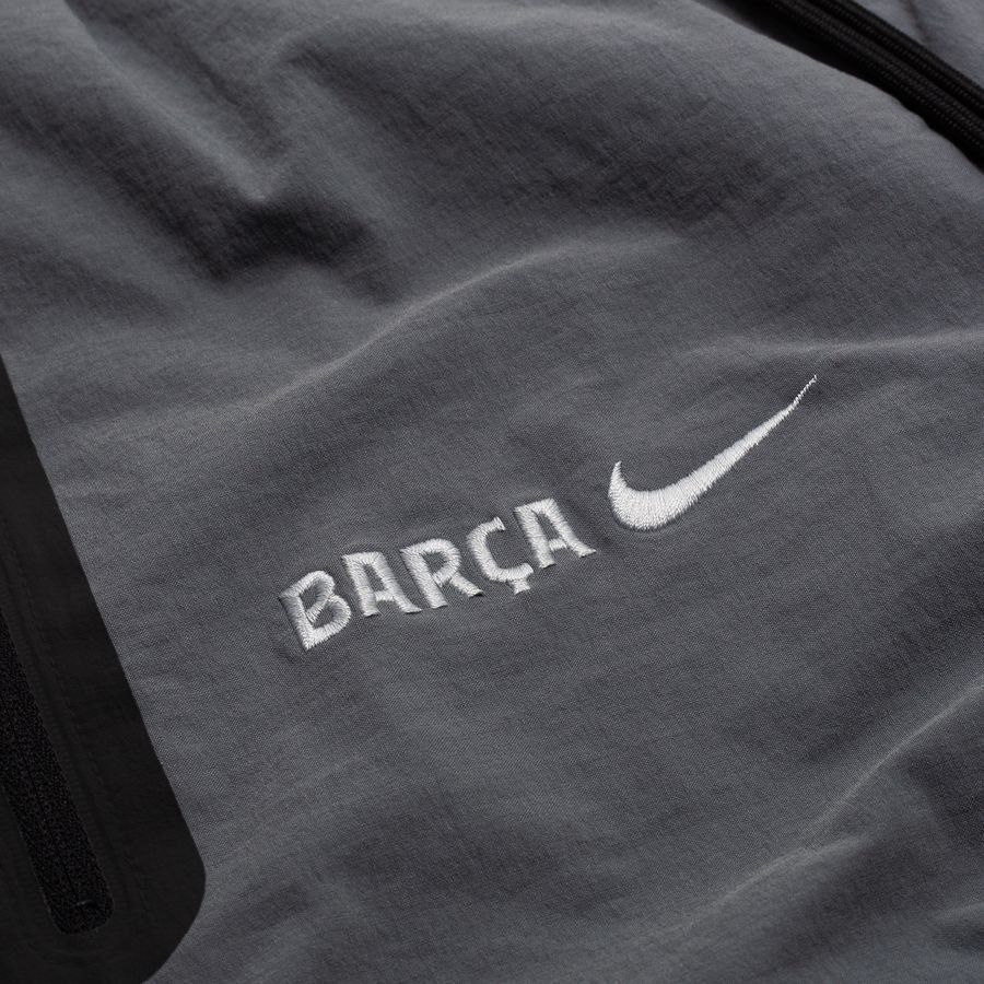 Barcelona Training Trousers Tech Woven - Smoke Grey - Men's-SoccerKits Hub | Buy Soccer Jerseys Online