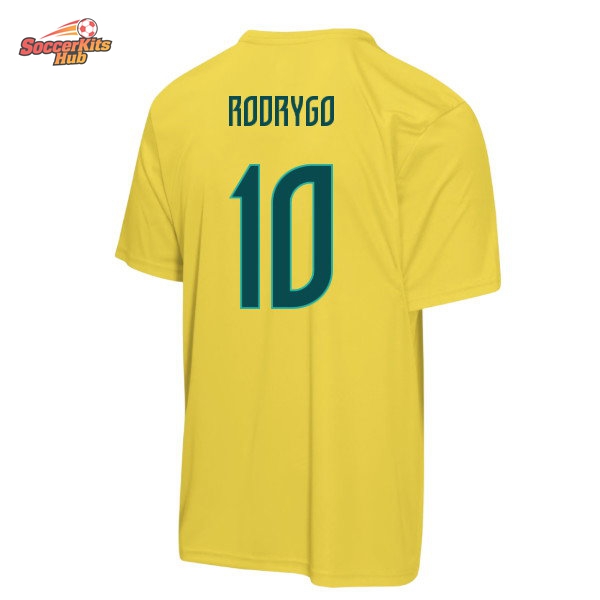 Brazil FIFA World Cup 2026™ T-Shirt (Yellow) - Kids (Rodrygo 10)-SoccerKits Hub | Buy Soccer Jerseys Online