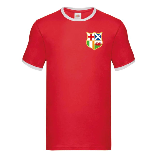 British and Irish Lions Ringer T-Shirt (Red) (Wyn Jones 4)-SoccerKits Hub | Buy Soccer Jerseys Online