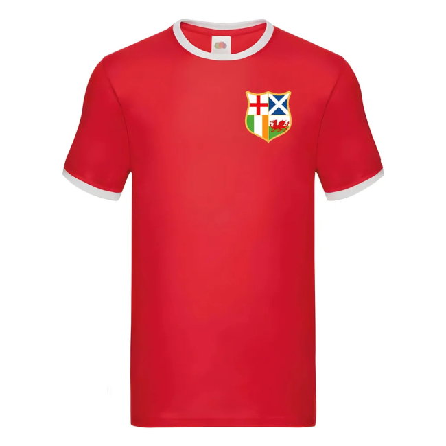 British and Irish Lions Ringer T-Shirt (Red) (Wyn Jones 4)-SoccerKits Hub | Buy Soccer Jerseys Online