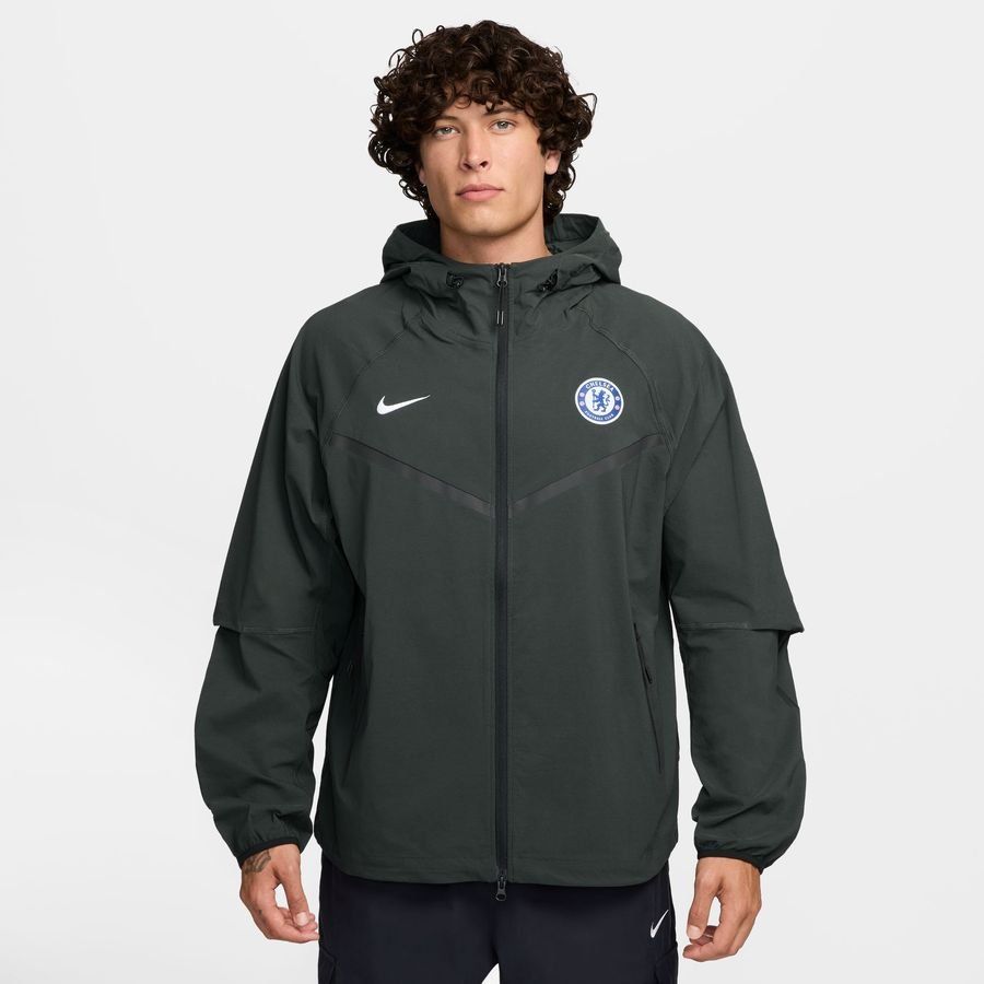 Chelsea Jacket Tech Woven FZ - Outdoor Green/Outdoor Green/Phantom Marl - Men's-SoccerKits Hub | Buy Soccer Jerseys Online