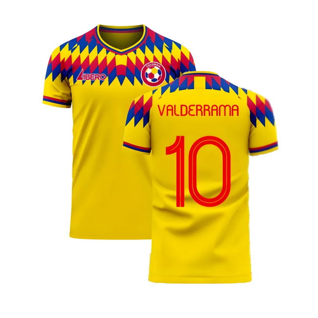 Colombia 2025-2026 Home Concept Football Kit (Libero) (VALDERRAMA 10)-SoccerKits Hub | Buy Soccer Jerseys Online
