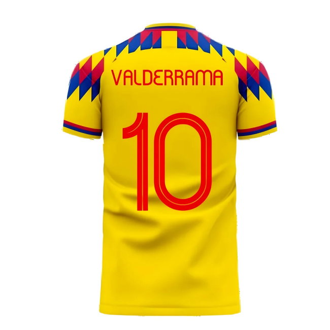 Colombia 2025-2026 Home Concept Football Kit (Libero) (VALDERRAMA 10)-SoccerKits Hub | Buy Soccer Jerseys Online
