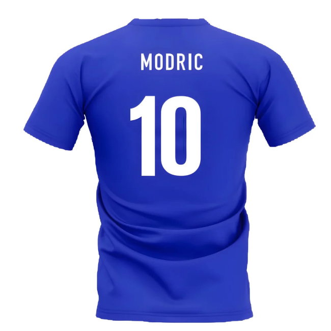 Croatia Team T-Shirt - Royal (MODRIC 10)-SoccerKits Hub | Buy Soccer Jerseys Online