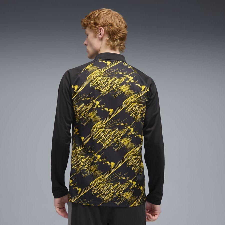 Dortmund Training Shirt Pre Match 1/4 Zip - PUMA Black/Faster Yellow - Men's-SoccerKits Hub | Buy Soccer Jerseys Online