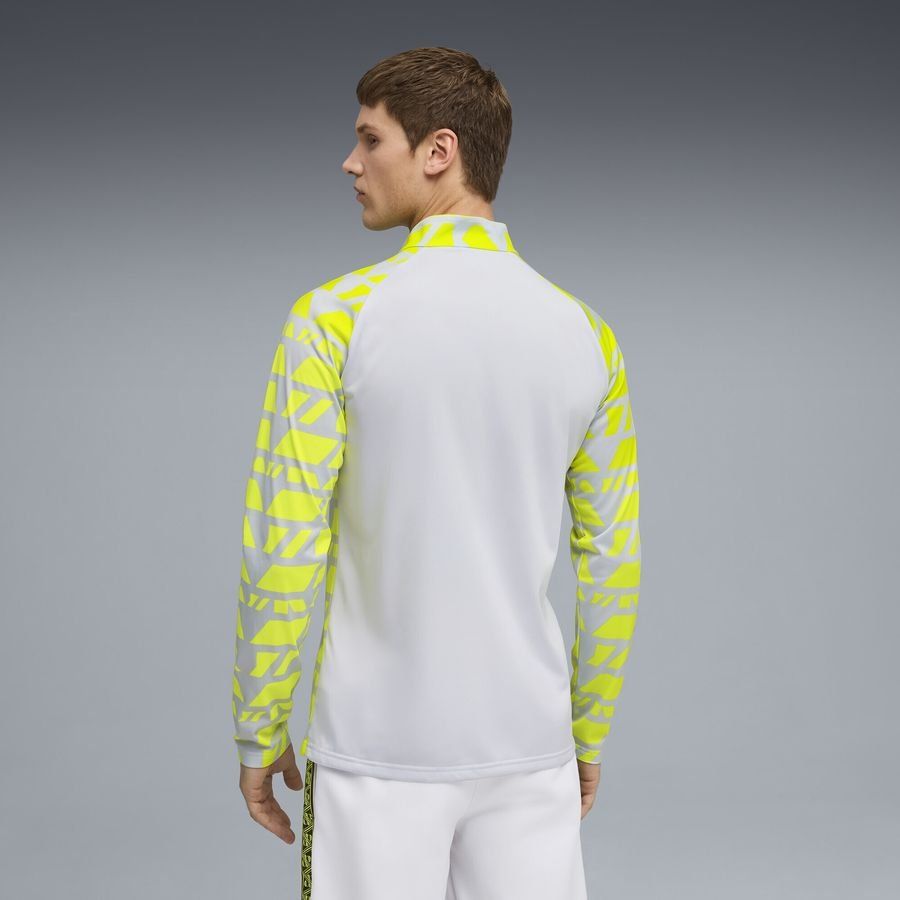 Dortmund Training Shirt Pre Match 1/4 Zip - Silver Metallic/Yellow Alert - Men's-SoccerKits Hub | Buy Soccer Jerseys Online