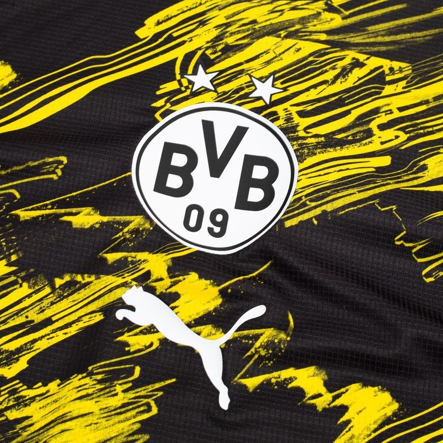 Dortmund Training T-Shirt Pre Match - PUMA Black/Faster Yellow Kids-SoccerKits Hub | Buy Soccer Jerseys Online