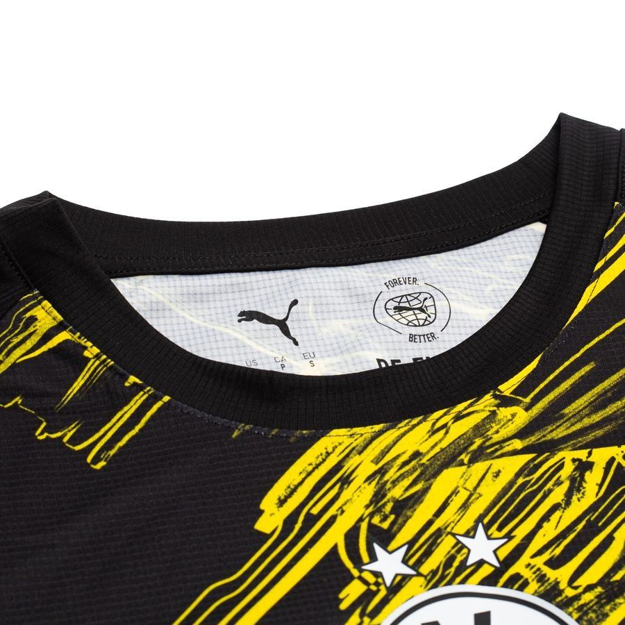Dortmund Training T-Shirt Pre Match - PUMA Black/Faster Yellow Kids-SoccerKits Hub | Buy Soccer Jerseys Online