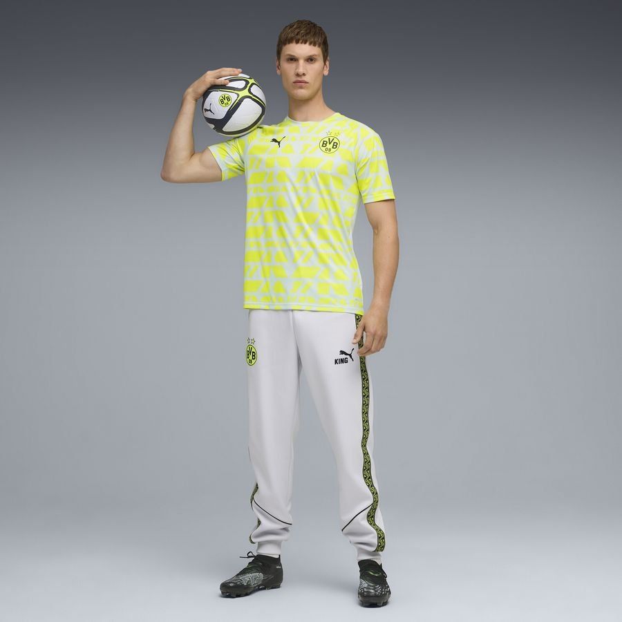 Dortmund Training T-Shirt Pre Match - Yellow Alert/Silver Metallic - Men's-SoccerKits Hub | Buy Soccer Jerseys Online