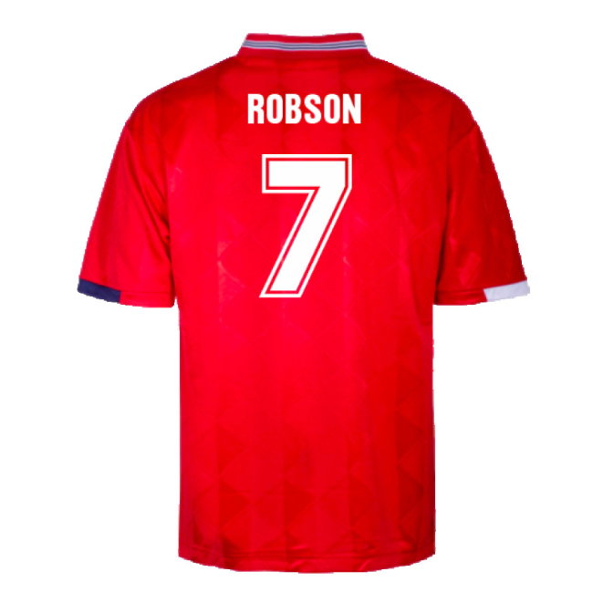 England 1989 Away Retro Shirt (Robson 7)-SoccerKits Hub | Buy Soccer Jerseys Online