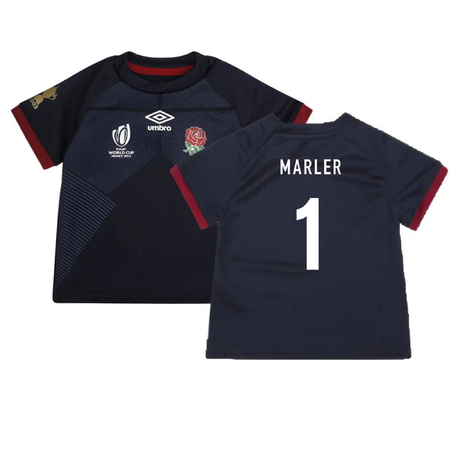 England RWC 2023 Alternate Replica Rugby Baby Shirt (Marler 1)-SoccerKits Hub | Buy Soccer Jerseys Online