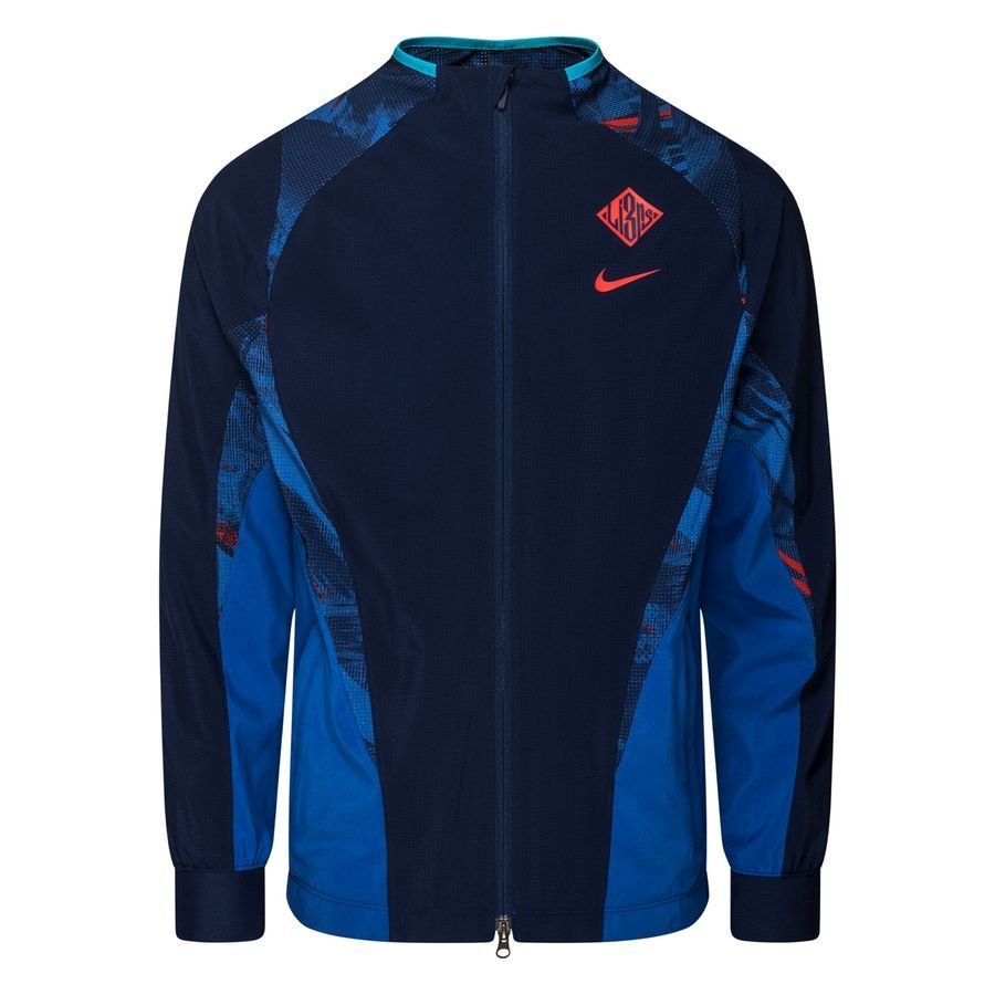 England Training Jacket Dri-FIT AWF Woven - Blue Void/Game Royal/Challenge Red - Men's-SoccerKits Hub | Buy Soccer Jerseys Online