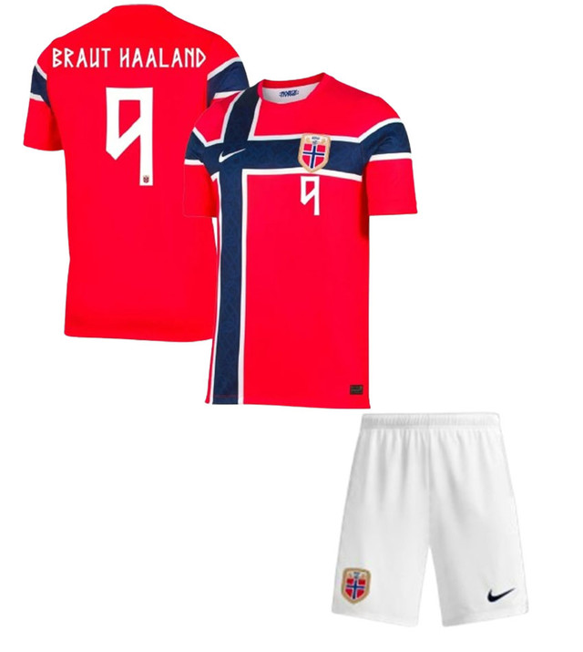 Haaland 9 Norway World Cup 2026 Home Kit - Kids