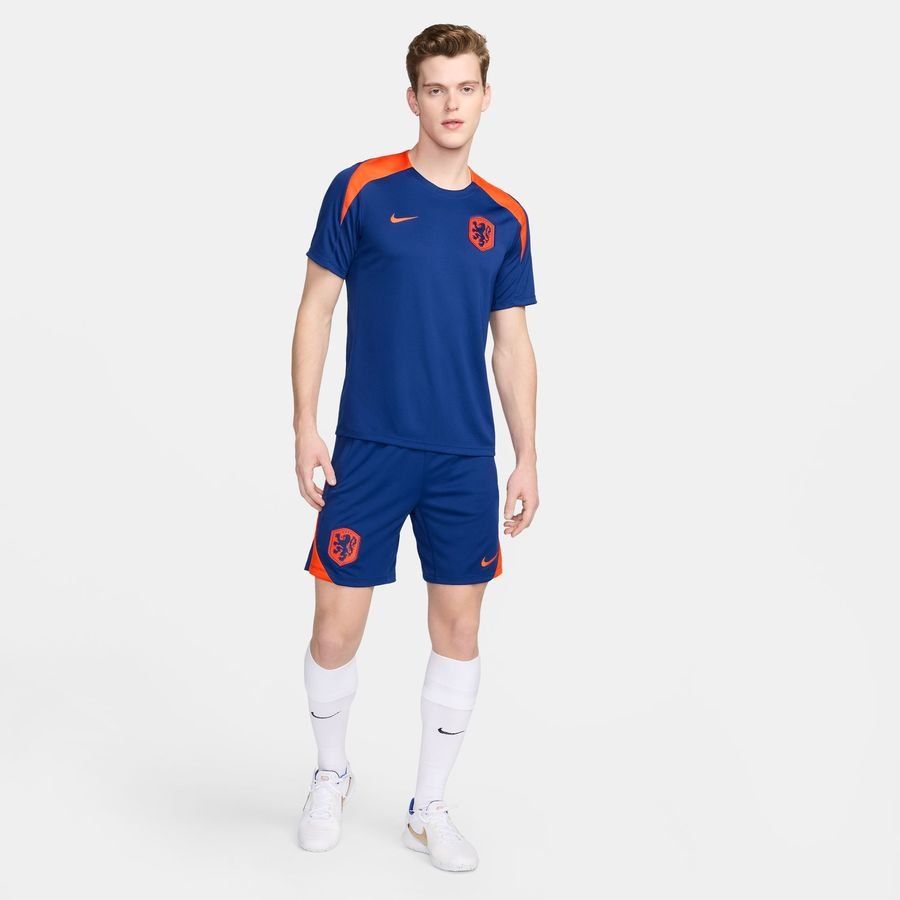 Holland Training Shorts Dri-FIT Strike - Deep Royal Blue/Safety Orange - Men's-SoccerKits Hub | Buy Soccer Jerseys Online