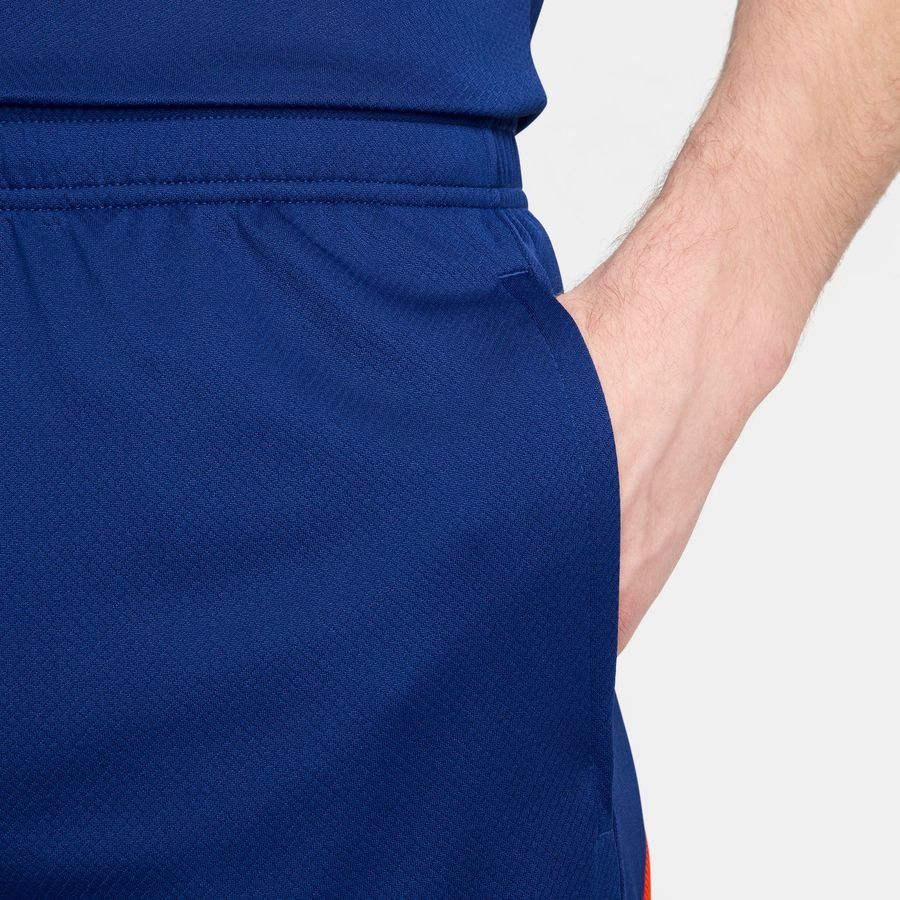 Holland Training Shorts Dri-FIT Strike - Deep Royal Blue/Safety Orange - Men's-SoccerKits Hub | Buy Soccer Jerseys Online