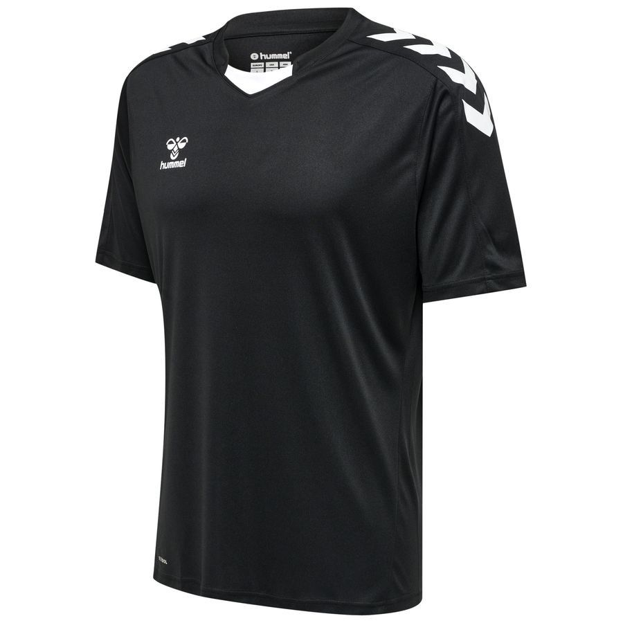 Hummel Playershirt Core - Black - Men's-SoccerKits Hub | Buy Soccer Jerseys Online