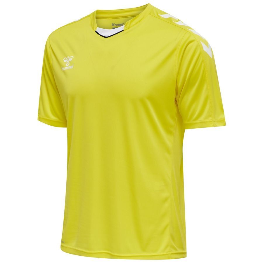 Hummel Playershirt Core - Blazing Yellow/White - Men's-SoccerKits Hub | Buy Soccer Jerseys Online