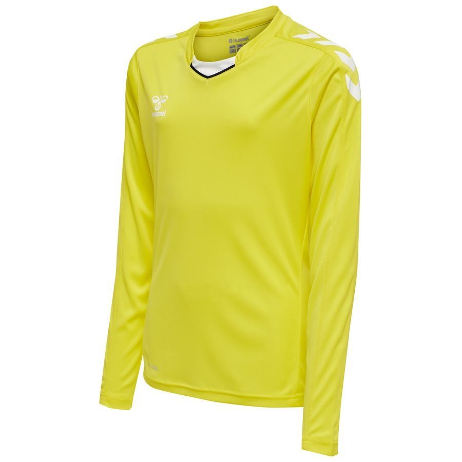 Hummel Playershirt Core L/S - Blazing Yellow Kids-SoccerKits Hub | Buy Soccer Jerseys Online