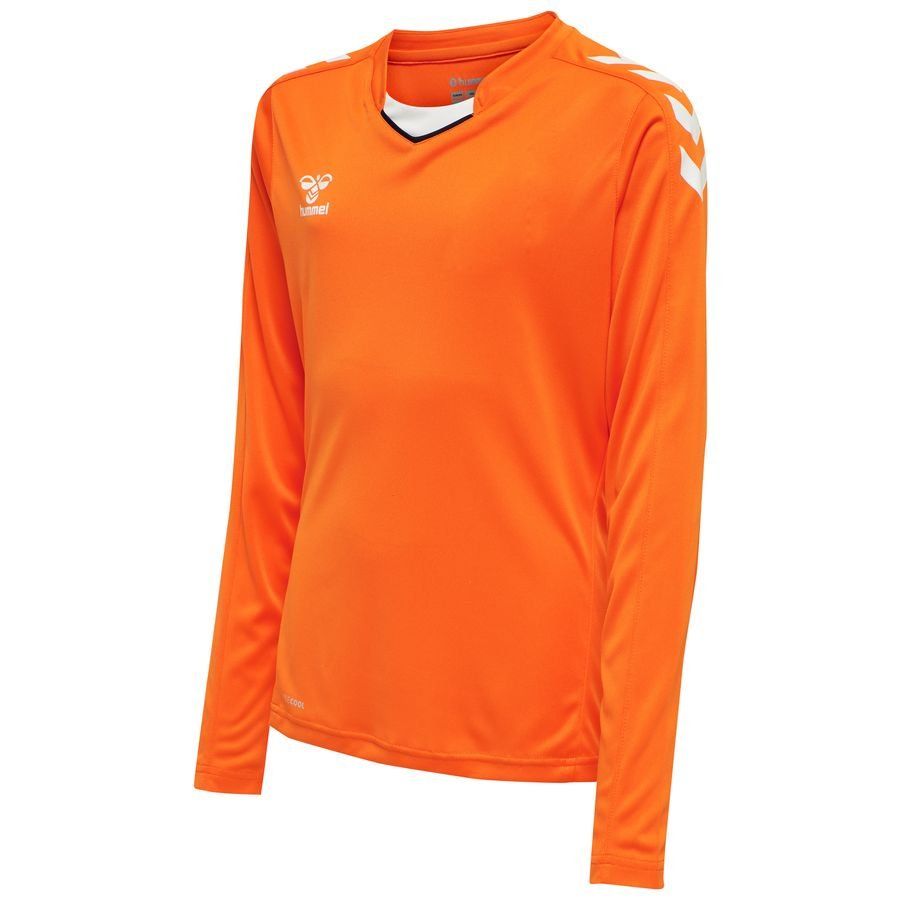 Hummel Playershirt Core L/S - Orange Kids-SoccerKits Hub | Buy Soccer Jerseys Online