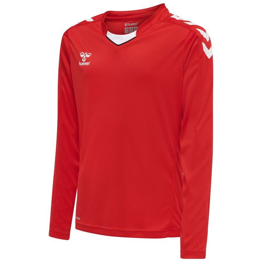 Hummel Playershirt Core L/S - True Red Kids-SoccerKits Hub | Buy Soccer Jerseys Online
