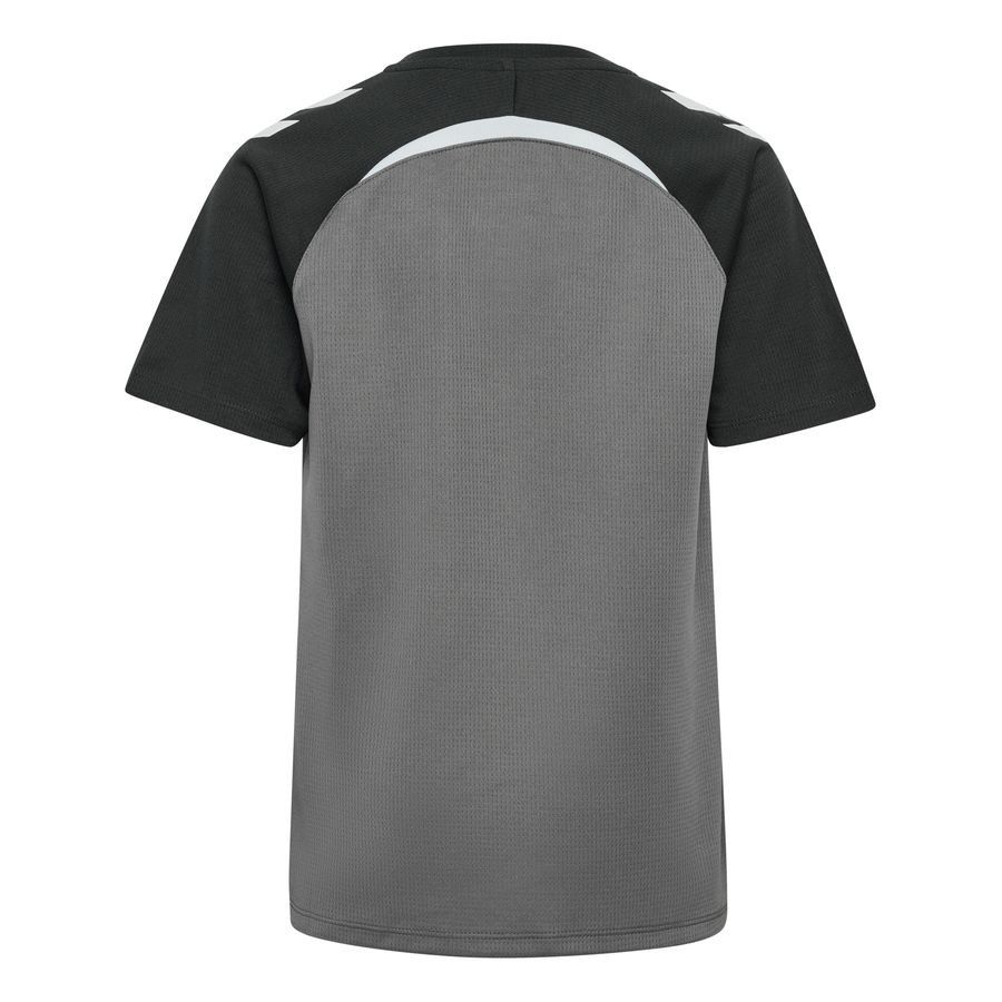Hummel Training T-Shirt hmlLEAD 2.0 - Steel Gray/Asphalt/White Kids-SoccerKits Hub | Buy Soccer Jerseys Online