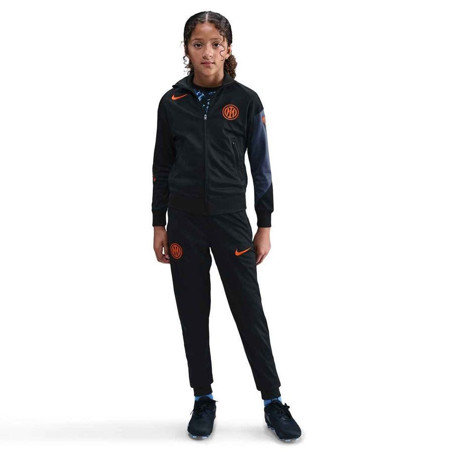 Inter Tracksuit Dri-FIT Strike 3rd - Black/Thunder Blue/Safety Orange Kids-SoccerKits Hub | Buy Soccer Jerseys Online