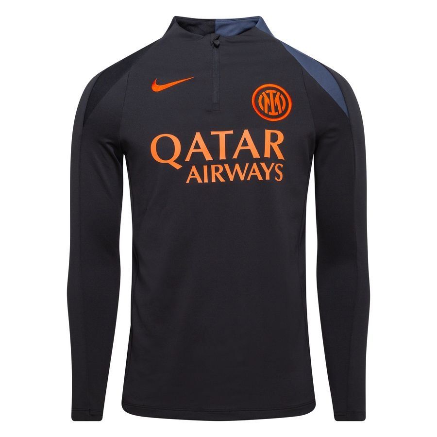 Inter Training Shirt Dri-FIT Strike Drill 3rd - Black/Thunder Blue/Safety Orange - Men's-SoccerKits Hub | Buy Soccer Jerseys Online