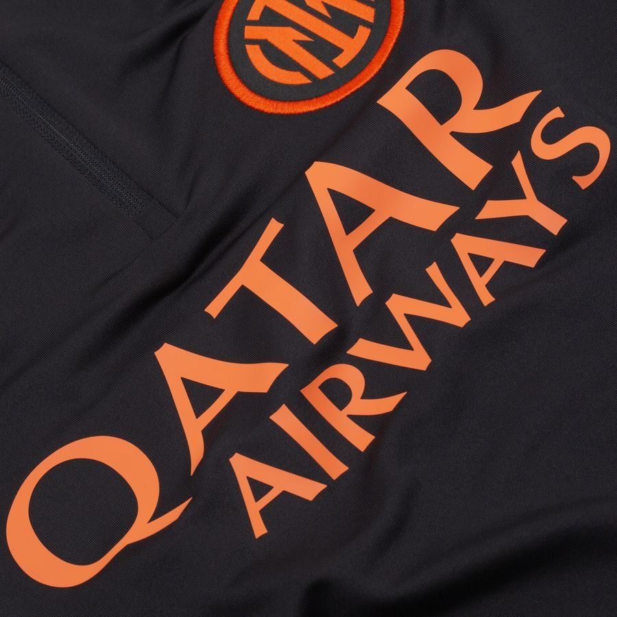 Inter Training Shirt Dri-FIT Strike Drill 3rd - Black/Thunder Blue/Safety Orange - Men's-SoccerKits Hub | Buy Soccer Jerseys Online