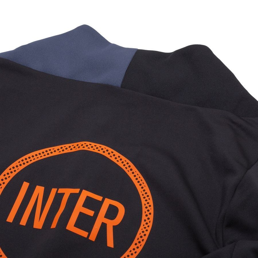 Inter Training Shirt Dri-FIT Strike Drill 3rd - Black/Thunder Blue/Safety Orange - Men's-SoccerKits Hub | Buy Soccer Jerseys Online