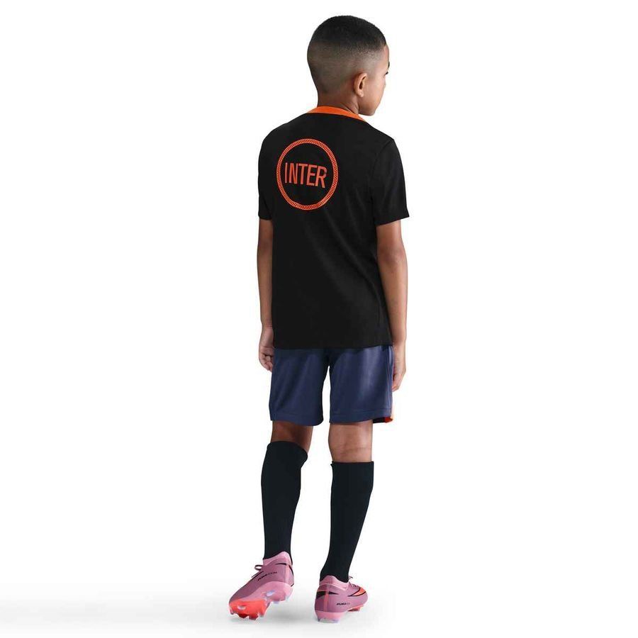 Inter Training T-Shirt Dri-FIT Academy Pro Pre Match 3rd - Black/Thunder Blue/Safety Orange Kids-SoccerKits Hub | Buy Soccer Jerseys Online